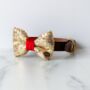Gold Sequin Christmas Dog Bow Tie, thumbnail 2 of 3