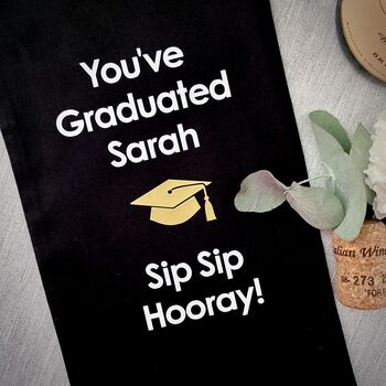 Personalised You've Graduated Cotton Bottle Bag, 2 of 3