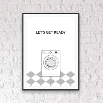 Let's Get Ready To Tumble Laundry Print, 3 of 3