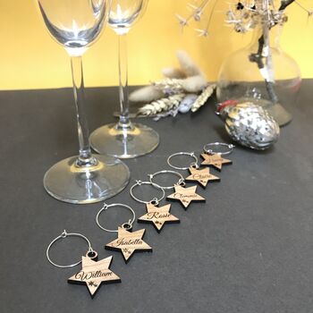 Personalised Christmas Star Wine Glass Charms, 12 of 12