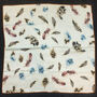 Cream Feather Print Silky Scarf, thumbnail 4 of 4