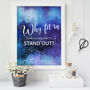 'Born To Stand Out' Motivational Typography Print, thumbnail 6 of 8