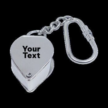 Personalised Silver Colour Loupe With Keyring, 7 of 8