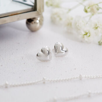 Luxury Boxed Sterling Silver Heart Earrings For Auntie, 2 of 3