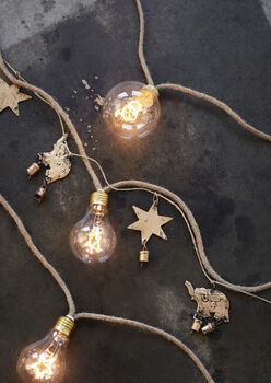 Madam Stoltz Indoor Wire Lights W/ Stars, 6 of 10