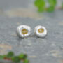 Raw Diamond Stud Earrings In Oganic Shapes, thumbnail 1 of 3