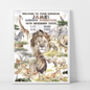 Personalised Keepsake Birth Print Wild Safari Animals, thumbnail 3 of 6