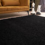 The Rugs Plain Black Shaggy Rug, thumbnail 4 of 12