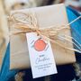 10 Personalised Christmas Satsuma Christmas Gift Tags, thumbnail 1 of 4