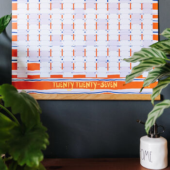 2027 Wall Planner | Bold Abstract Stripe Design, 4 of 6