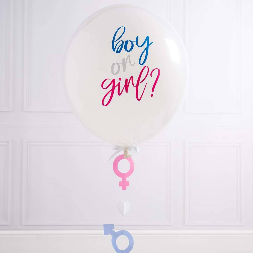 Gender Reveal Party Bubble Balloon By Bubblegum Balloons