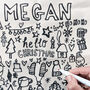 Personalised Colour It In Christmas Craft Sack, thumbnail 5 of 10