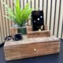 Personalised Best Dad Ever Tech Stand With Drawer, thumbnail 1 of 3