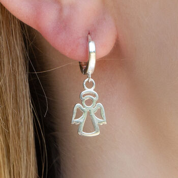 Sterling Silver Angel Earrings, 2 of 7
