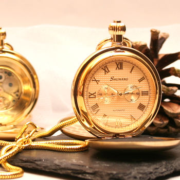 Engraved Copper Pocket Watch, 4 of 5