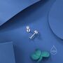 Sterling Silver Extra Tiny Moonstone Internally Threaded Earrings, thumbnail 6 of 12