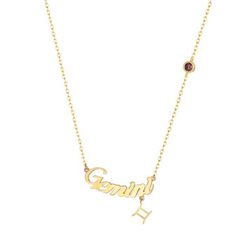 9ct Solid Gold Zodiac Star Sign Necklace, 12 of 12
