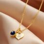 Birthstone Necklace With Initial And Real Diamonds, thumbnail 7 of 12