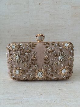 Muted Pink Rectangular Clutch, 6 of 10