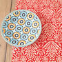Bagru Block Printed Indian Table Runner, Red And White, thumbnail 2 of 11