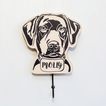 Personalised Wooden Dog Breed Lead Wall Hook, 6 of 11