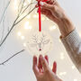 Baby's First Christmas Personalised Reindeer Decoration, thumbnail 4 of 6
