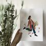 Flower Shopping Woman Art Print, thumbnail 1 of 5