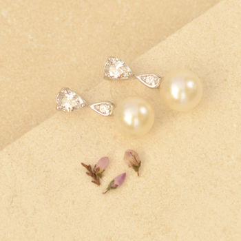 Pearl And Teardrop Earrings, 2 of 4