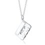 Engraved Sterling Silver Cassette Tape Necklace, thumbnail 7 of 7