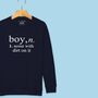 'Boy: Noise With Dirt' Definition Sweatshirt For Boys, thumbnail 8 of 11