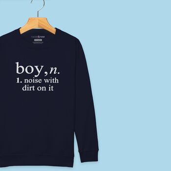 'Boy: Noise With Dirt' Definition Sweatshirt For Boys, 8 of 11