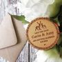 Woodland Deer And Laurel Circle Save The Date Magnet, thumbnail 1 of 7