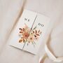 Orange Floral Gatefold Wedding Invitations, thumbnail 2 of 5