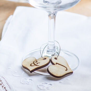 Personalised Heart Monogram Glass Charms, 2 of 2