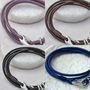 Personalised Silver St Christopher Leather Bracelet, thumbnail 2 of 7