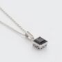 Sapphire 925 Sterling Silver Square Necklace, thumbnail 2 of 4