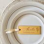 Luxury Mirrored Bespoke Place Name Tag Gold Silver, thumbnail 1 of 9