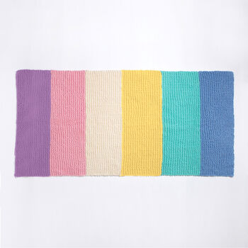 Pastel Dreams Throw Blanket Beginners Knitting Kit, 3 of 10