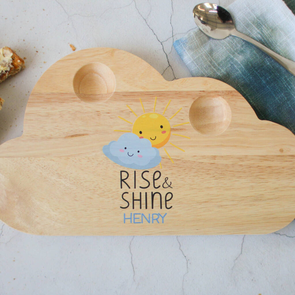 Personalised Cloud Egg Board, Rise And Shine, 1 of 4