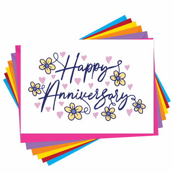 Happy Anniversary Floral Card, 3 of 3