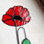 Red Poppy Glass Flower Bouquet, thumbnail 2 of 6