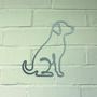 Dog Outline Steel Garden Sculpture, thumbnail 3 of 3