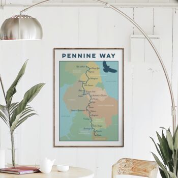 Pennine Way Map Art Print, 4 of 9