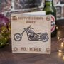 Number One Biker Engraved Wooden Greetings Card, thumbnail 3 of 6