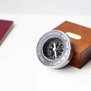 Compass Personalised With Timber Box, 3 of 6