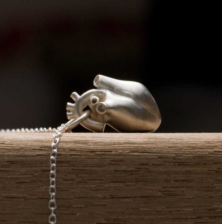 Anatomical Heart Pendant Necklace By William White