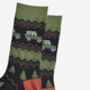 Men's Bamboo Socks Green Fair Isle Off Roader, thumbnail 3 of 5