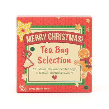 Red Christmas Tea Gift Cube, 4 of 6