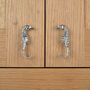 Seahorse Left Facing Pewter Cabinet Handle, Door Knob, thumbnail 4 of 8