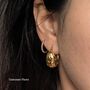 Filigree Gold Hoop Earrings, thumbnail 3 of 6